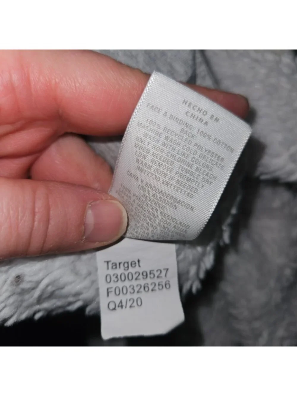 Cloud Island Gray Llama Alpaca Baby Blanket Jersey Knit Sherpa 30x35